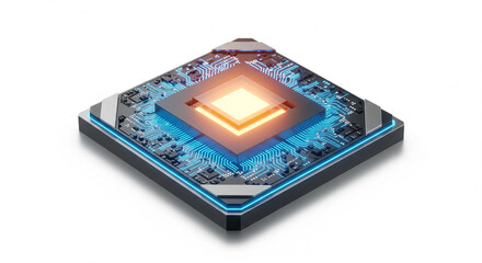 computer processor isolated on white