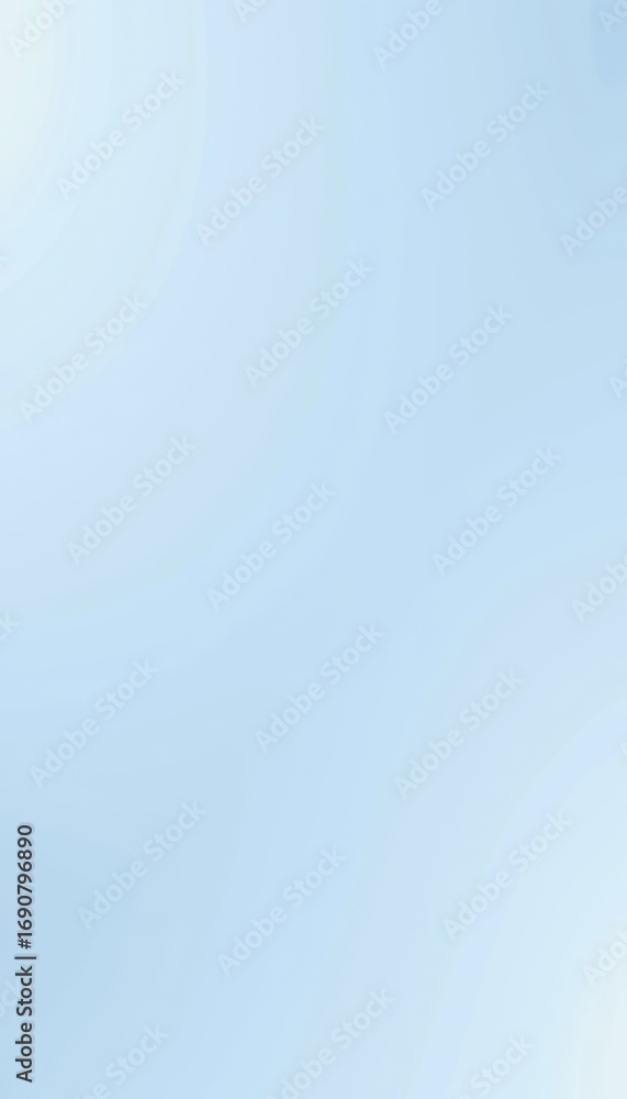 Poster abstract art with soothing light blue and white gradient featuring soft waves and fluid patterns for