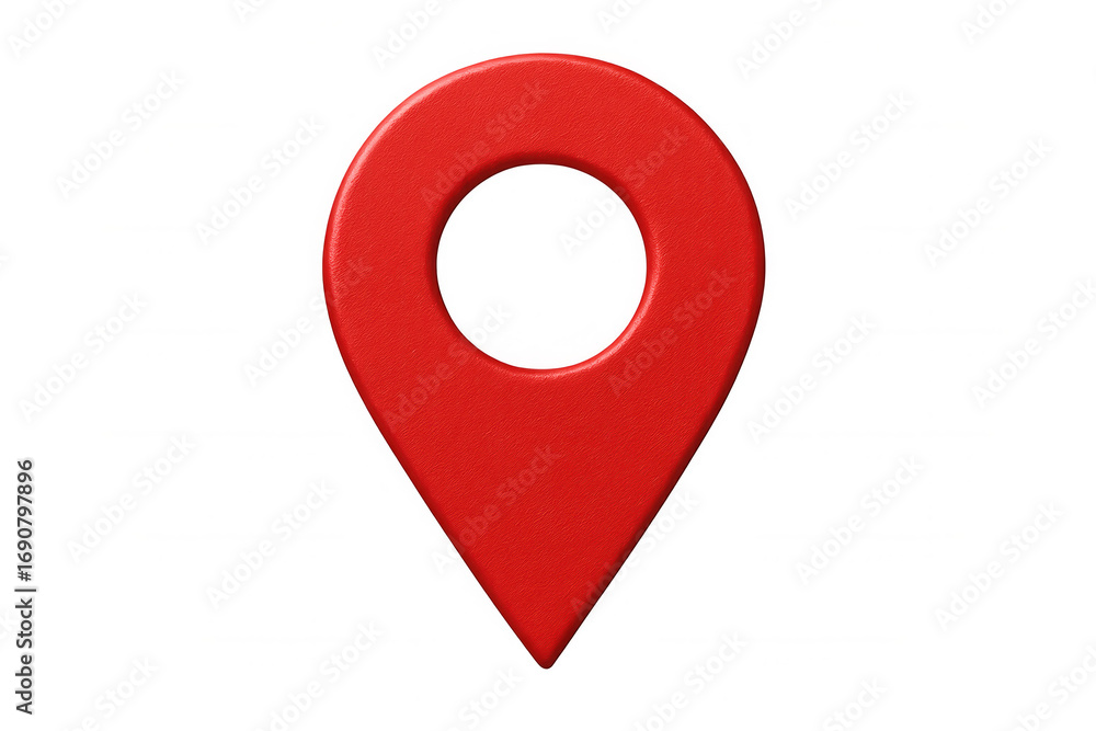 Fototapete red location pin icon with transparent background, perfect for indicating points of interest on maps