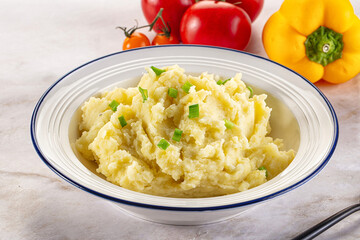 Mashed potato with green onion