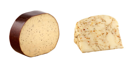 Rustic Turkish Herbed and Smoked Cheese Duo with Natural Styling and Minimal Composition