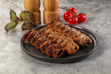 Grilled kebab minced meat barbecue