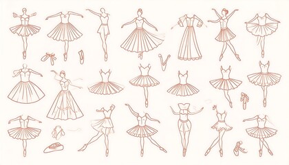 Ballerina costumes and poses