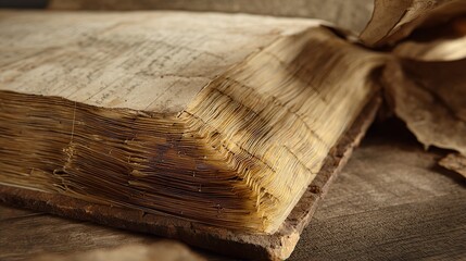 Antique Book: Aged Pages, Vintage Texture, History Background
