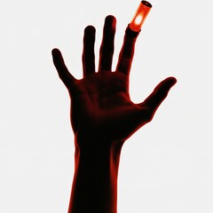 Illuminated Finger with Glowing Light Stick