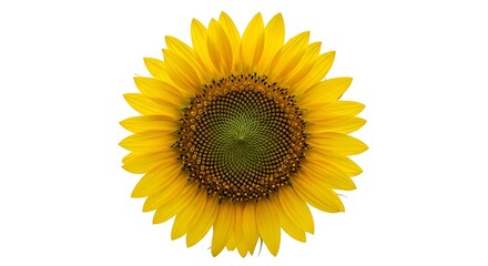 Fototapeta premium Close-up of a vibrant yellow sunflower with a dark center.