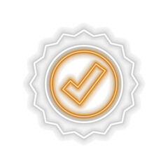 Check mark vector icon.neon style. tik tag box, transparent tik, green check mark, check mark circle. Vector symbols set isolated on white background.
