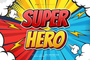 Super Hero Comic 3D Text Effect Style