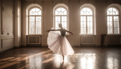 Ballerina in grand hall