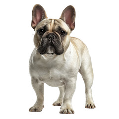Fototapeta premium Adorable French Bulldog Standing With Sweet Expression and Alert Ears