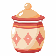 clay pot isolated on white