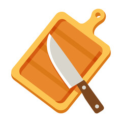 knife on cutting board