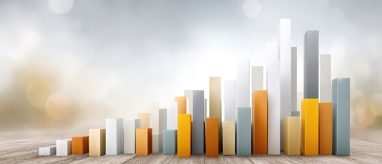 Obraz premium Visualization of Investment Trends in Hydrogen Energy Funds with Abstract Design Elements and Modern Aesthetic