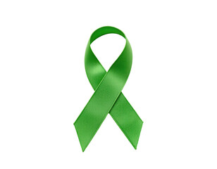 Bright Green Awareness Ribbon Symbolizing Hope and Support for Causes