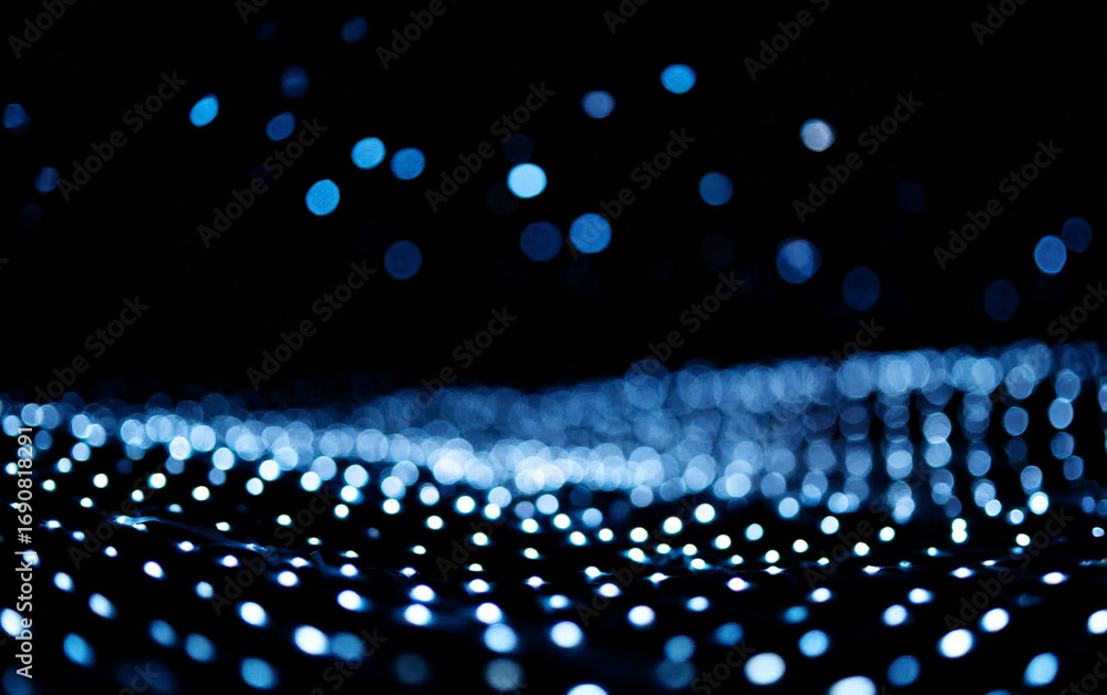 Poster blurred blue lights creating a mesmerizing abstract pattern