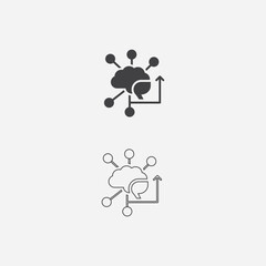 AI and Machine Learning Growth Icon Set