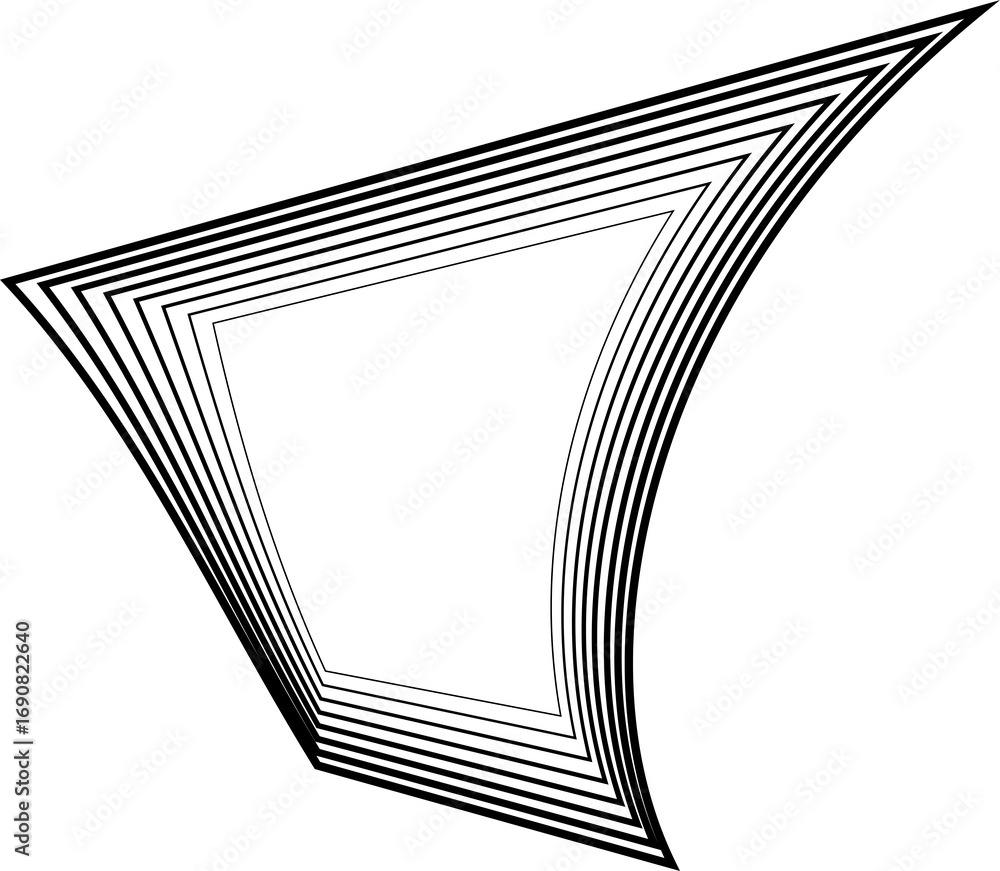 Poster square blending line frame. halftone design elements