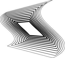 Square blending line frame. Halftone design elements