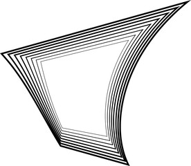 Square blending line frame. Halftone design elements