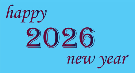 The year 2026 written in sparkling fireworks against a dark background.2026 Happy New Year Background Design.2026 New Year Decorations Festive Christmas. 