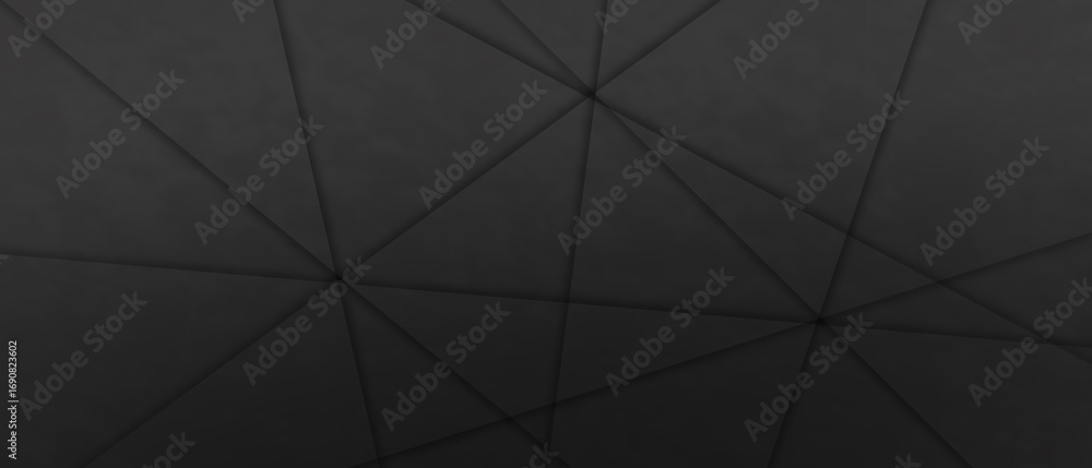 Aufkleber black abstract background with dynamic gradient overlap stripes lines
