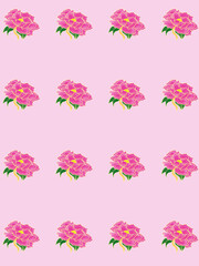Fabric pattern: pink lotus pattern