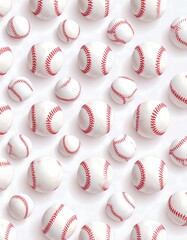 Baseball pattern on a light background