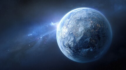 Fototapeta premium Celestial Earth In Cosmic Space