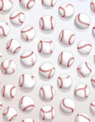Baseball pattern on light background