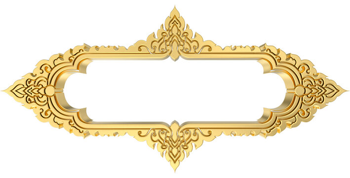 3d gold frame kbach khmer