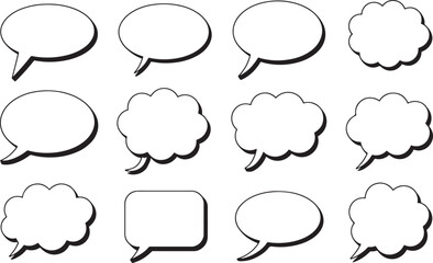 Fototapeta premium Speech bubble set vector
