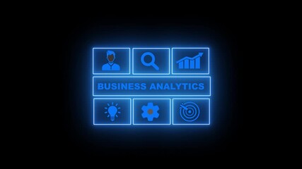Business analytics concept. Business analytics is the process of using data analysis, statistical models, and digital tools to make informed business decisions, identify trends, - Powered by Adobe