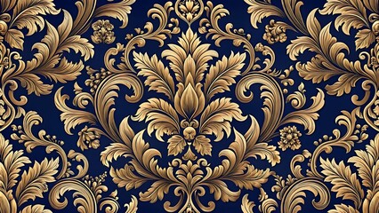 Ornate Floral Damask Pattern &ndash; Elegant Seamless Decorative Design