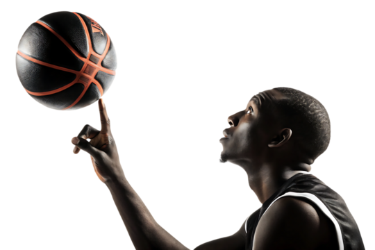 Basketball spinning on a player s fingertip unbelievable hand control
