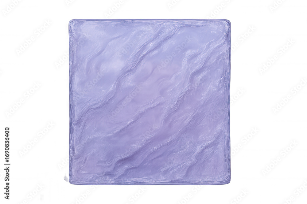 Poster Purple marble square tile displaying wavy texture, transparent background ideal for graphic design and architectural rendering