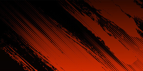 Fototapeta premium Abstract Red and Black Striped Background With Dynamic Brushstroke Pattern. Modern trendy design in vector EPS 10