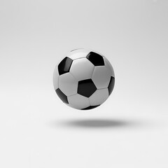 Naklejka premium Isolated Soccer Ball Black and White Classic Design on Clean Background