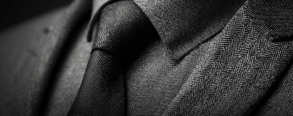 black and grey shirt and tie