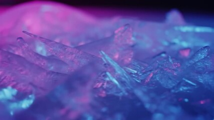 Sparkling crystal peaks under electric skies - Powered by Adobe