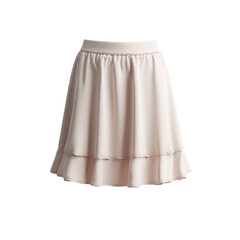 Elegant Light Pink Women&rsquo;s Skirt with Layered Design and Flowy Style for Fashion Illustrations or Editorial Use