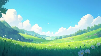 Summertime green valley