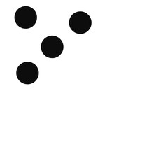 Simple ellipsis icon. Three black dots in a row, a universal symbol for more options, loading, or waiting. Minimalist vector isolated on white.
