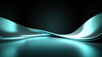 A digital illustration of a wave-like pattern in shades of blue and green.