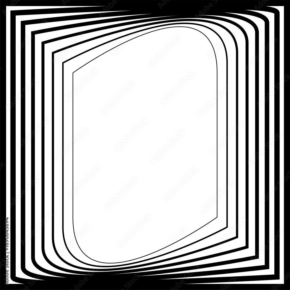 Poster square blend line effect geometric shapes. gradient frames