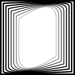 Square blend line effect geometric shapes. Gradient frames
