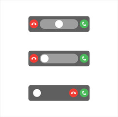 Obraz premium Minimalistic Phone Call UI Layout Vector Set 