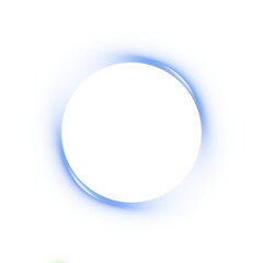 Glowing Blue Neon Circle Frame Abstract Background, Luminous Blue Halo Light Effect, Bright Circular Neon Glow Design Element, Futuristic Light Ring Blue Energy Art