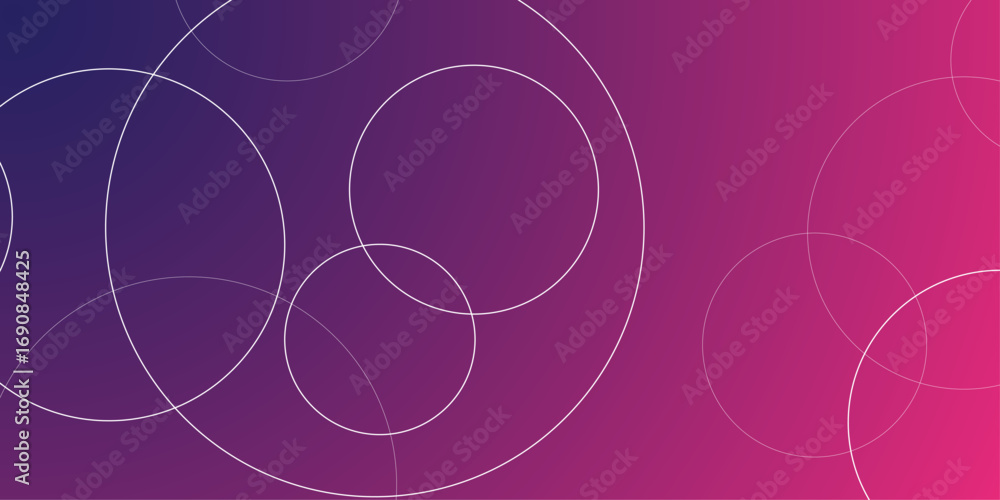 Aufkleber vivid neon light line circle bubble abstract pink dynamic background. shiny neon lights, dark abstra