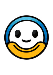 Vector illustration of smile and happiness emoticons line and color on white background