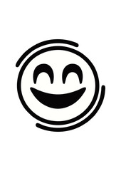 Vector illustration of smile and happiness emoticons line and color on white background